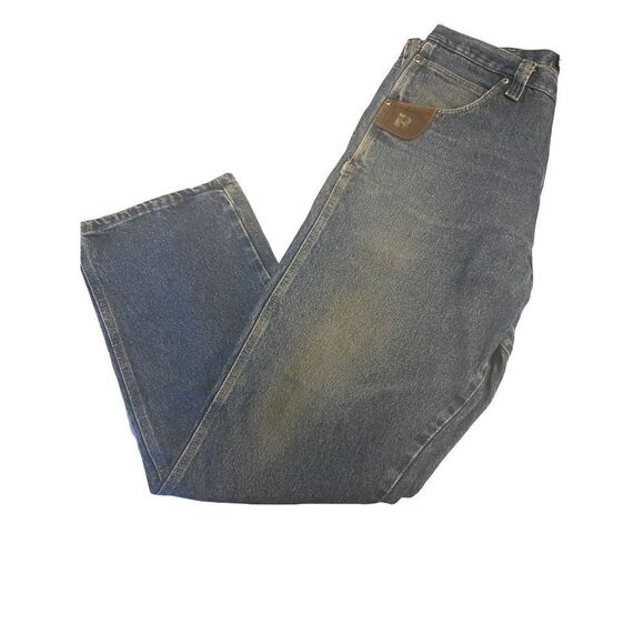 Wrangler Men's Riggs Workwear Jeans Leather Hook Tool Pockets Denim Straight Leg - Picture 7 of 14